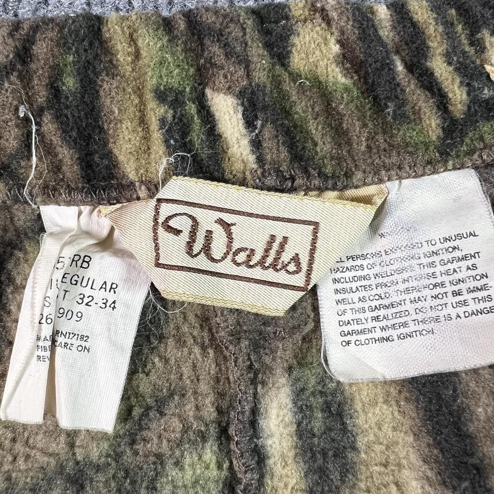Vintage Walls Hunting Pant Mens 32x28 Green Straight Lined Tree-Bark Outdoor USA - Picture 7 of 16